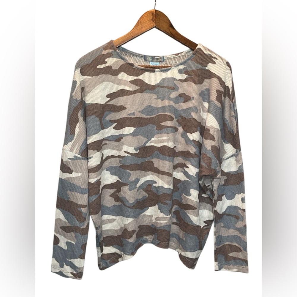 Good Luck Gem Camouflage Knit Top